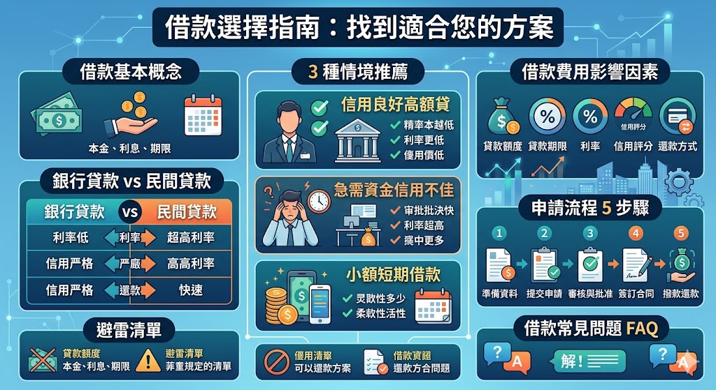 借款是許多人日常生活中不可避免的需求,無論是銀行貸款還是民間貸款,選擇適合的借款方式對於管理財務至關重要。文章深入探討了銀行貸款與民間貸款的區別,幫助讀者了解不同借款方式的利率、還款條件及適用情境。無論您需要大額貸款還是小額快速借款,了解每種借款方案的優缺點,能夠幫助您做出明智的財務決策。